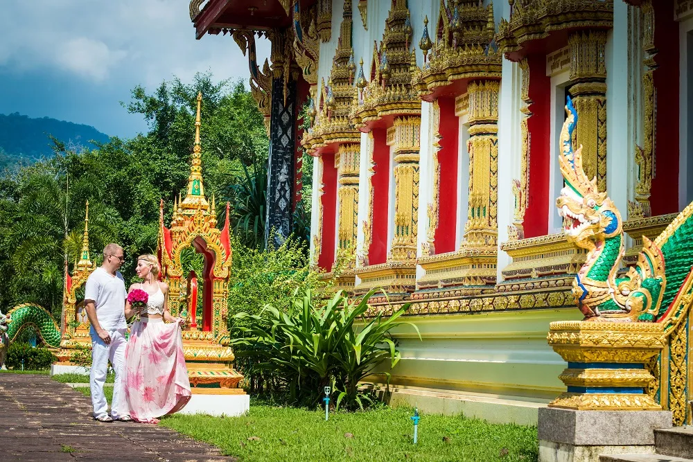An ornate Thai temple, the kind of sight visited on a private temple tour